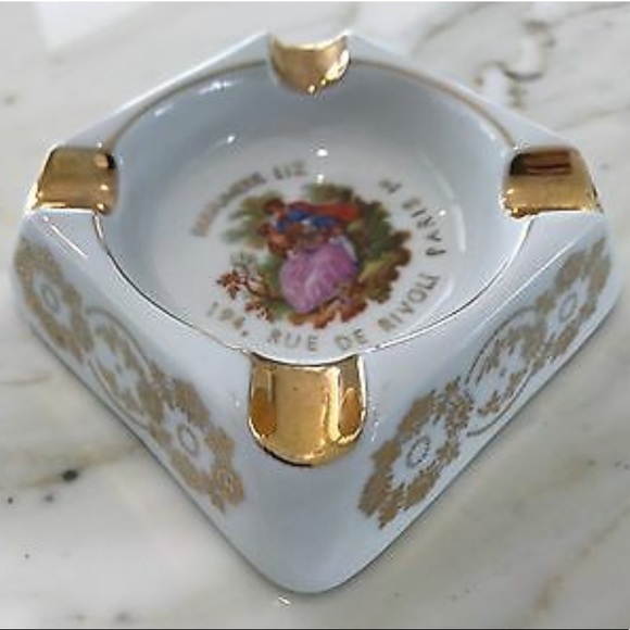 PARFUMERIE LIZ PORCELAINE DE LIMOGES ASHTRAY - Picture 8 of 15